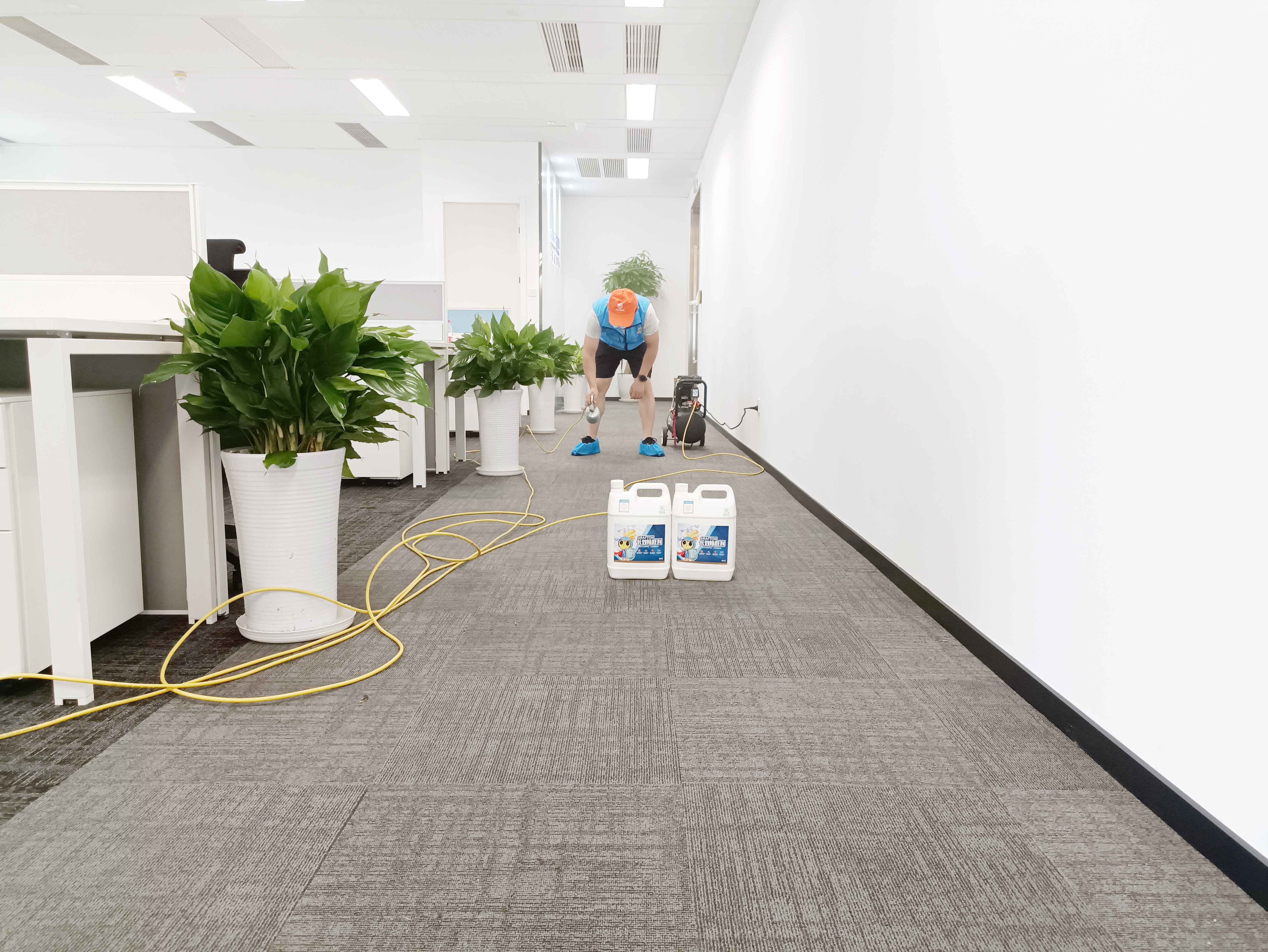 辦公室過道地毯噴槍施工 辦公室過道地毯噴槍施工